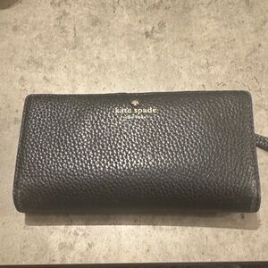 Kate Spade Textured Black Wallet